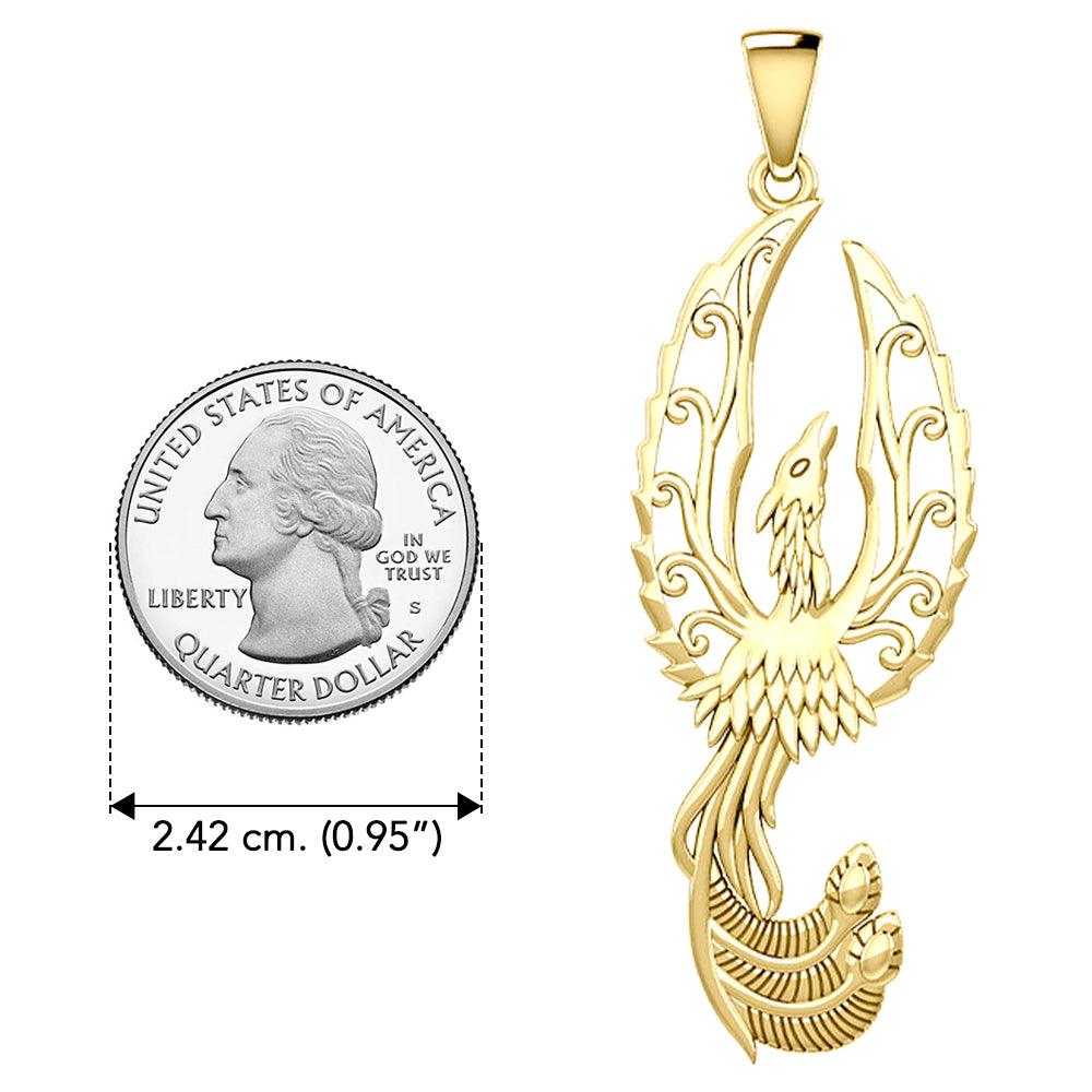 Mythical Phoenix Solid Yellow Gold Pendant GPD5723