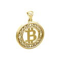 Celtic Bitcoin 14 K Solid Gold Small Pendant GPD5864