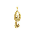 Steampunk Celtic Phoenix Solid Yellow Gold  Pendant GPD6000