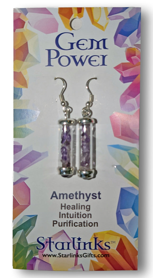 Amethyst Earrings for Healing, Purification & Intuition | Gem Power | Wiccan Center