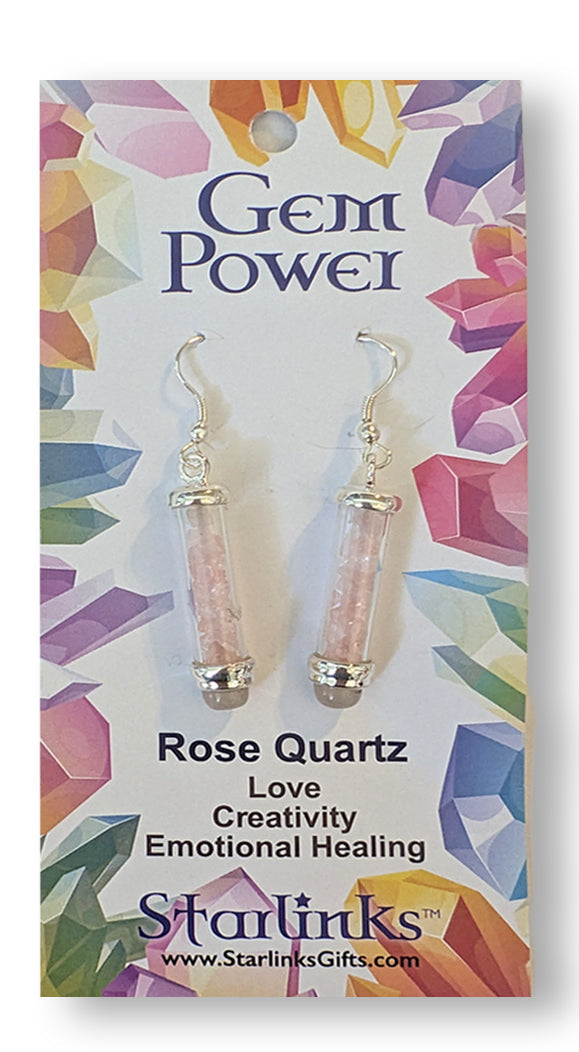 Rose Quartz Earrings for Love, Creativity & Emotional Healing | Gem Power | Wiccan Center