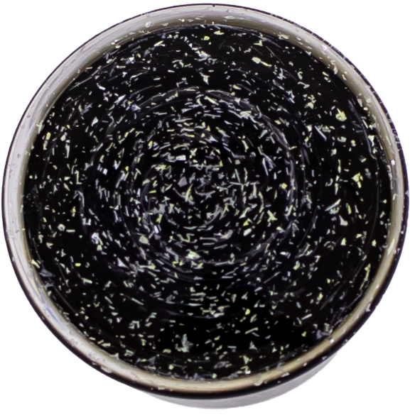 Double Flare Glass plug- Dichro Silver and Black | Body Jewelry | Wiccan Center