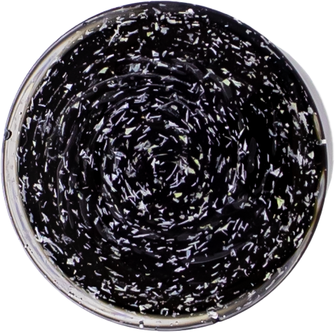 Double Flare Glass plug- Dichro Silver and Black | Body Jewelry | Wiccan Center