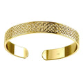 Celtic Knotwork 14K Solid Gold Cuff Bracelet By Peter Stone Handcrafted Jewelry Timeless Symbolism