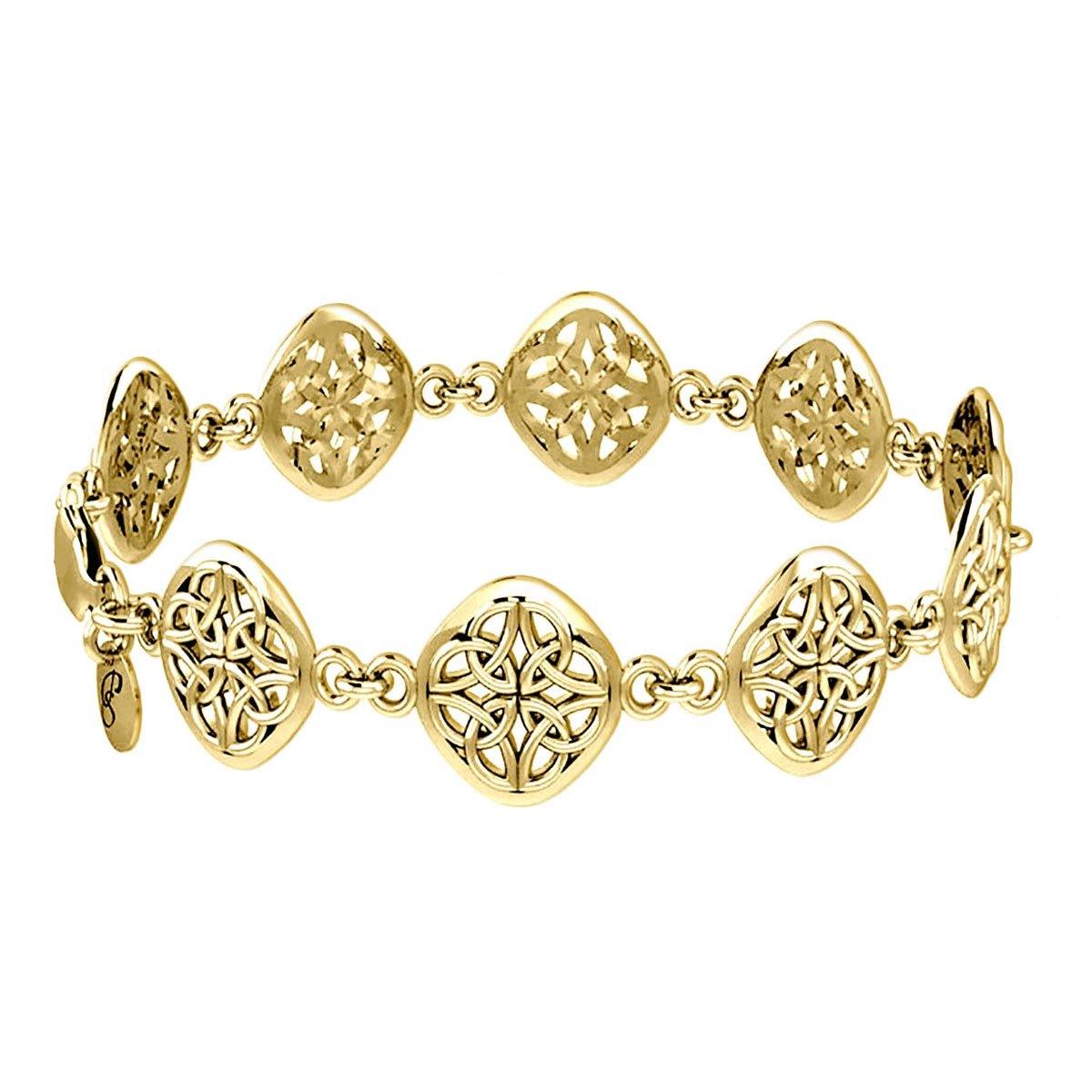 14K Gold Celtic Four Point Knot Bracelet GTBG072 Timeless Four Point Celtic Knot Jewelry