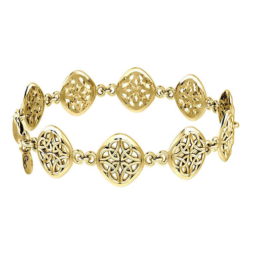 14K Gold Celtic Four Point Knot Bracelet GTBG072 Timeless Four Point Celtic Knot Jewelry | Bracelet | Wiccan Center