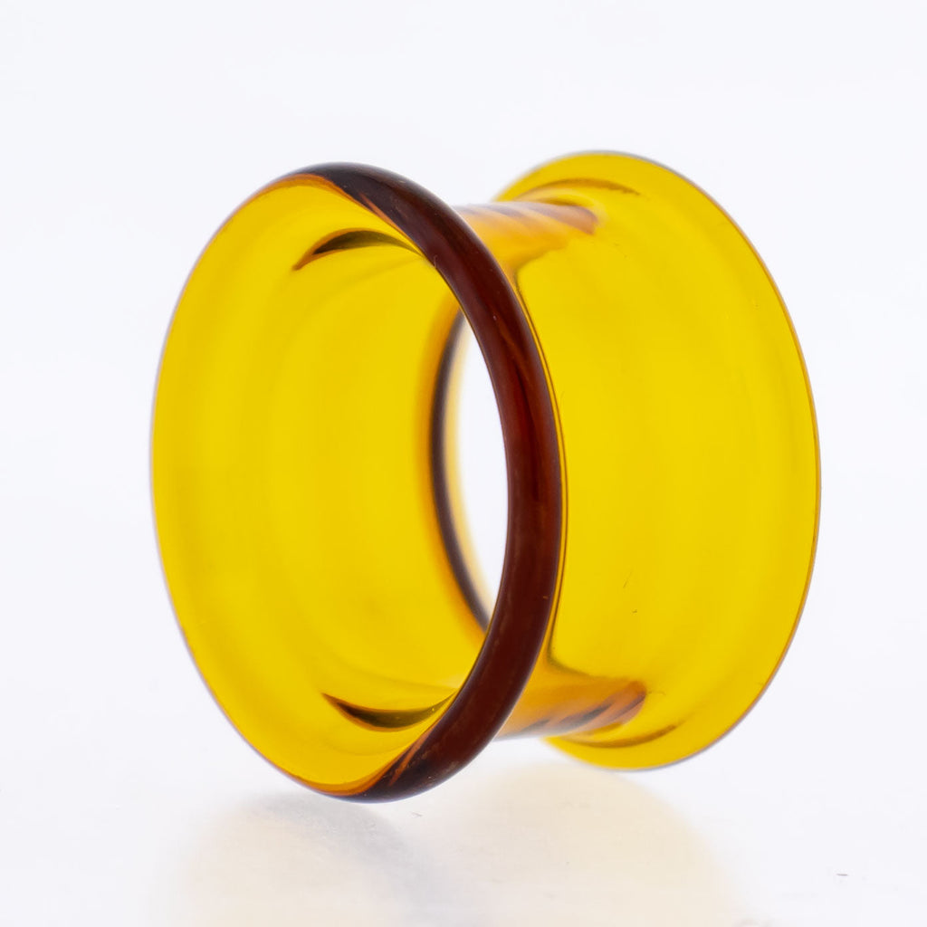 Pair Amber Double Flare Tunnels | | Wiccan Center