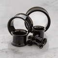 Pair Double Flare Black Tunnels | Body Jewelry | Wiccan Center