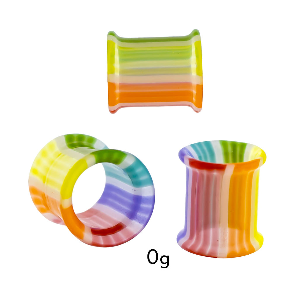 Pair Double Flare Rainbow Bright Tunnels | | Wiccan Center