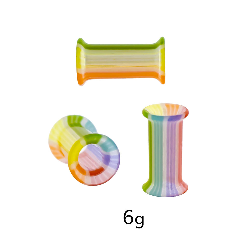 Pair Double Flare Rainbow Bright Tunnels | | Wiccan Center
