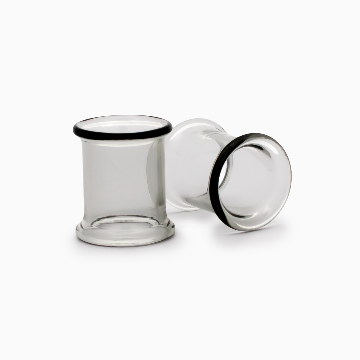 Glass Double Flare Tunnel - Smoke | Body Jewelry | Wiccan Center