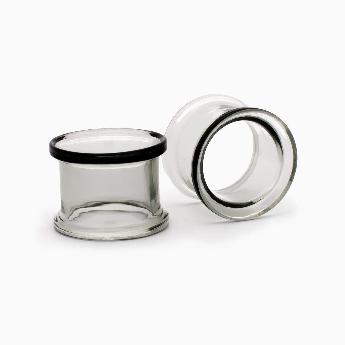 Glass Double Flare Tunnel - Smoke | Body Jewelry | Wiccan Center