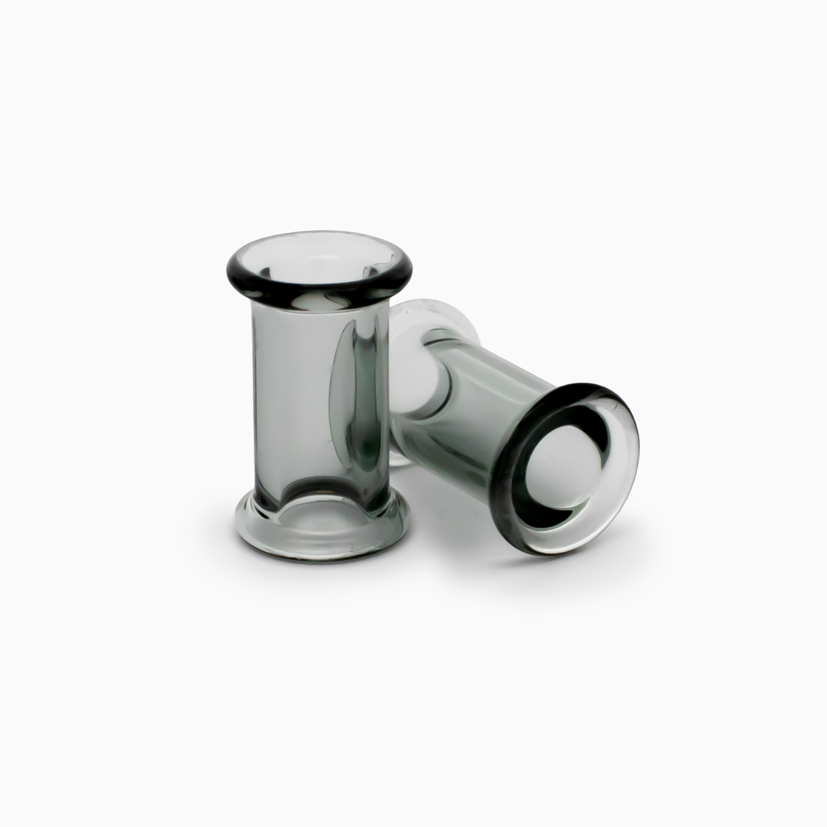 Glass Double Flare Tunnel - Smoke | Body Jewelry | Wiccan Center