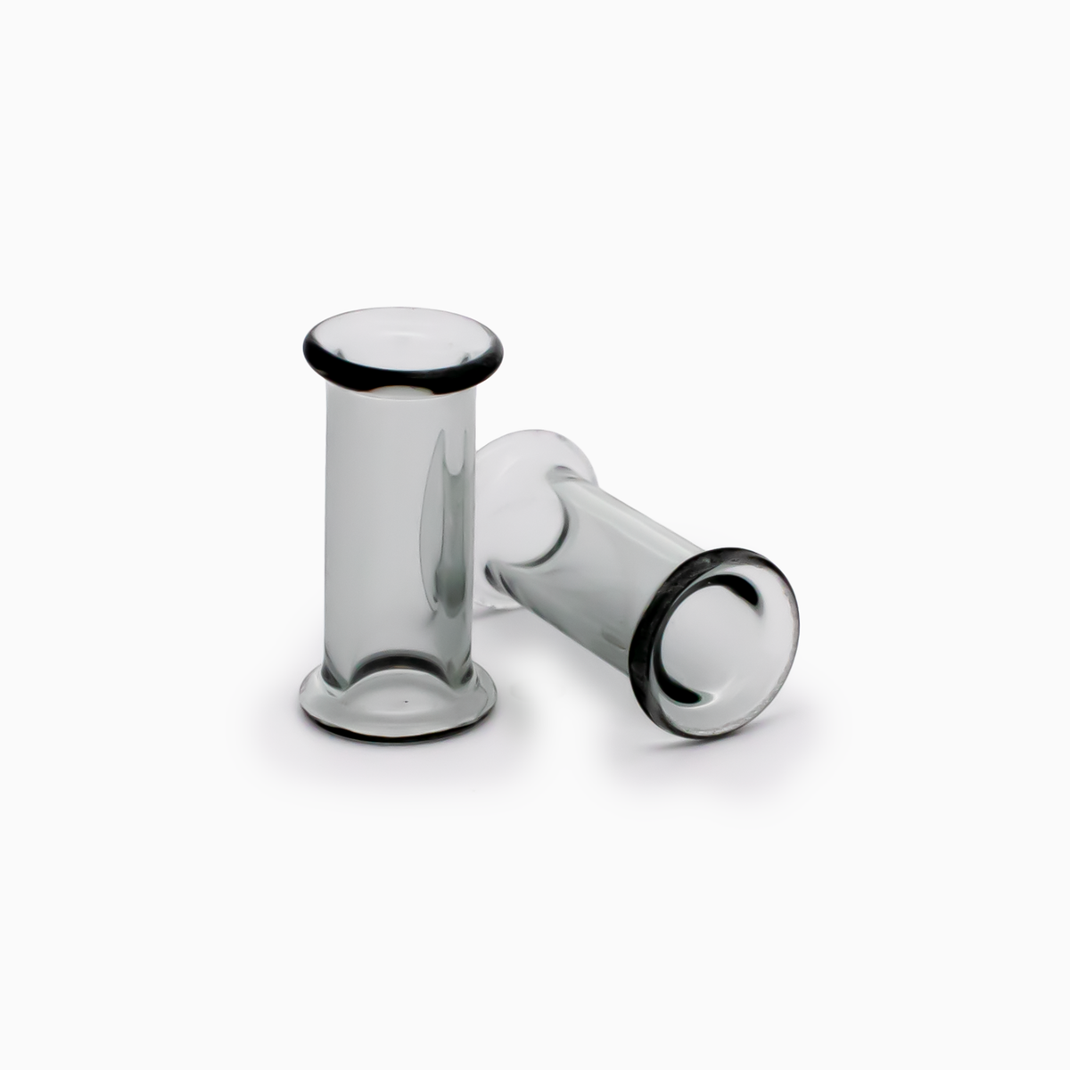 Glass Double Flare Tunnel - Smoke | Body Jewelry | Wiccan Center