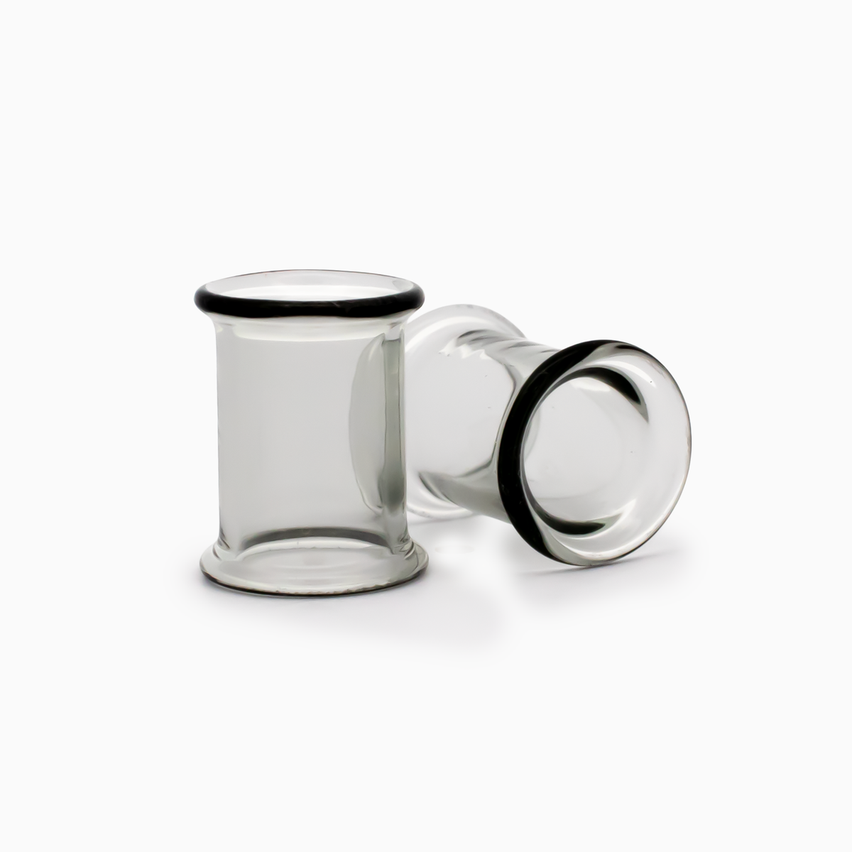 Glass Double Flare Tunnel - Smoke | Body Jewelry | Wiccan Center