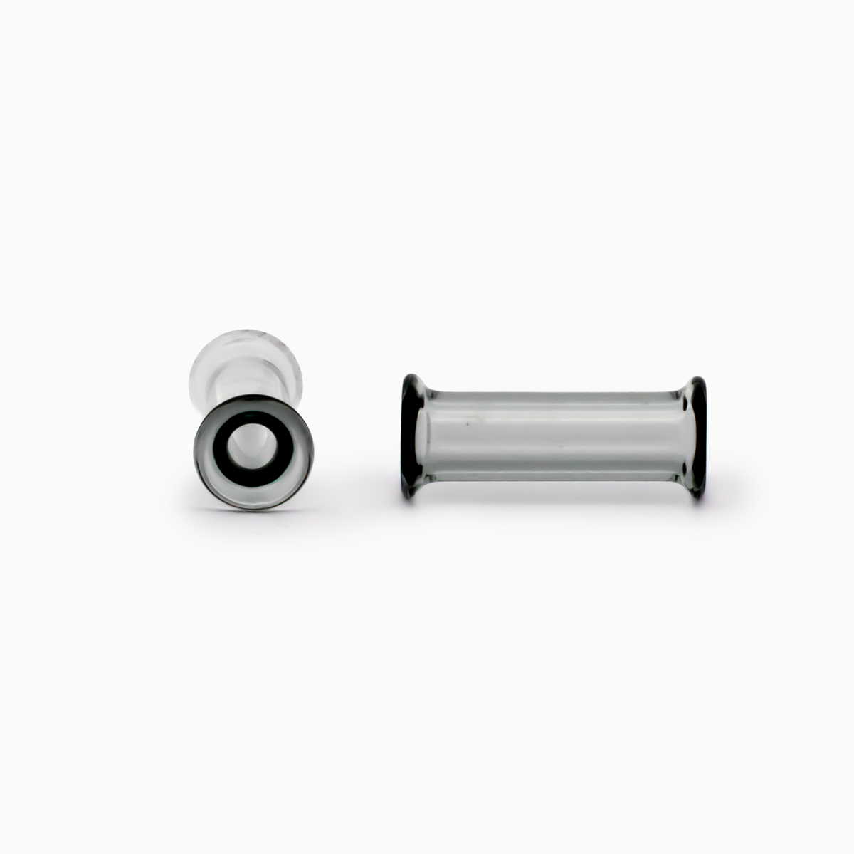 Glass Double Flare Tunnel - Smoke | Body Jewelry | Wiccan Center