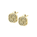 Celtic Knotwork Solid Gold Post Earrings GTE1038 Timeless Celtic Gold Jewelry For Women Gift