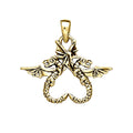 Dragon’s power of two ~ 14K Yellow Gold Jewelry Pendant GTP896