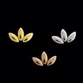 Elora Threadless Marquise Fan 18K Gold Earring | Threadless End | Wiccan Center