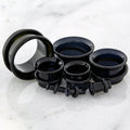 Pair Black Single Flare Tunnels | | Wiccan Center