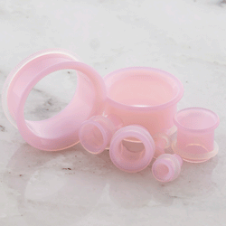 Pair Single Flare Pink Slyme Tunnels | Body Jewelry | Wiccan Center