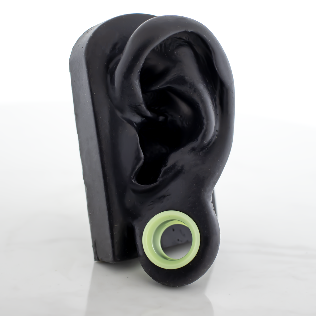 Pair Green Slyme Single Flare Tunnels | Body Jewelry | Wiccan Center