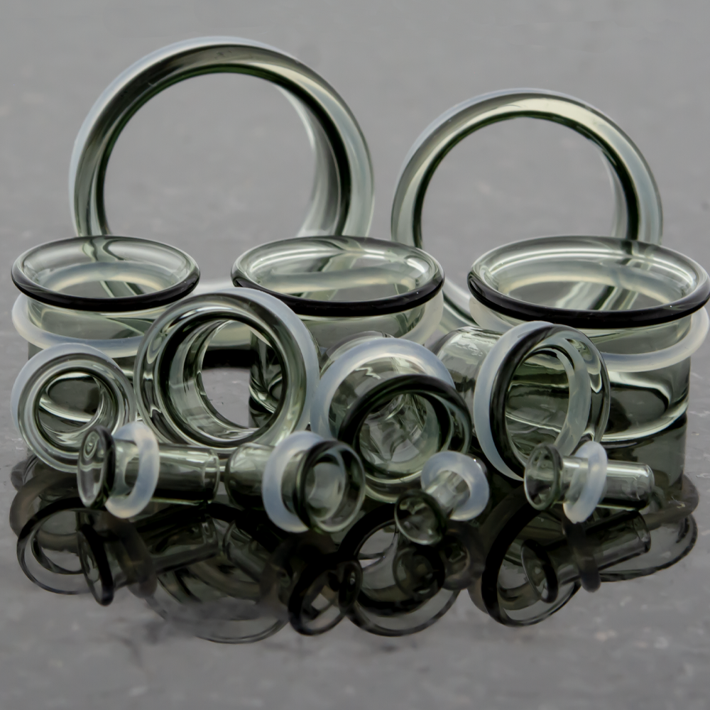Pair Single Flare Borosilicate Glass Smoke Tunnel | Body Jewelry | Wiccan Center