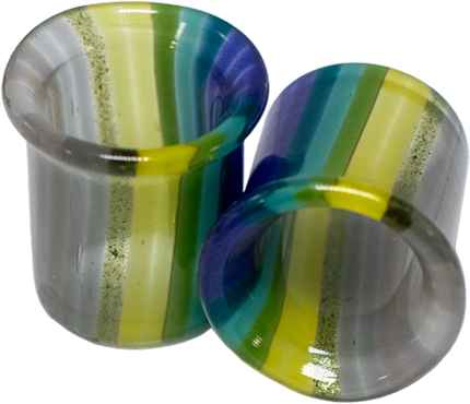 Pair Snow Suit Borosilicate Glass Single Flare Tunnel | | Wiccan Center