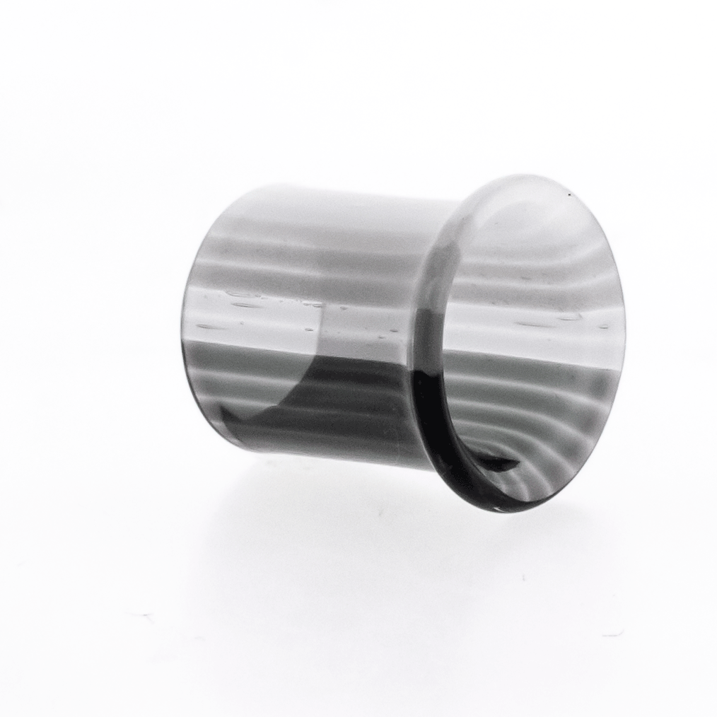 Pair Tuxedo Glass Single Flare Tunnel | | Wiccan Center