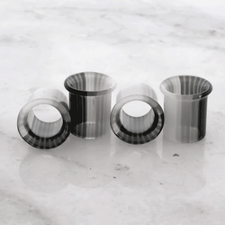 Pair Tuxedo Glass Single Flare Tunnel | | Wiccan Center