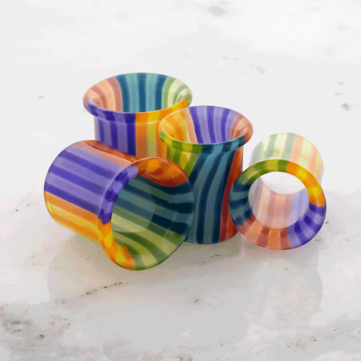Pair Unicorn Poop Borosilicate Glass Tunnels | | Wiccan Center