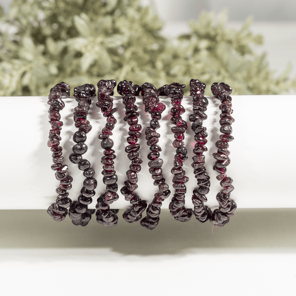 Garnet Chip Bracelet (Prosperity and Protection) | Bracelets | Wiccan Center