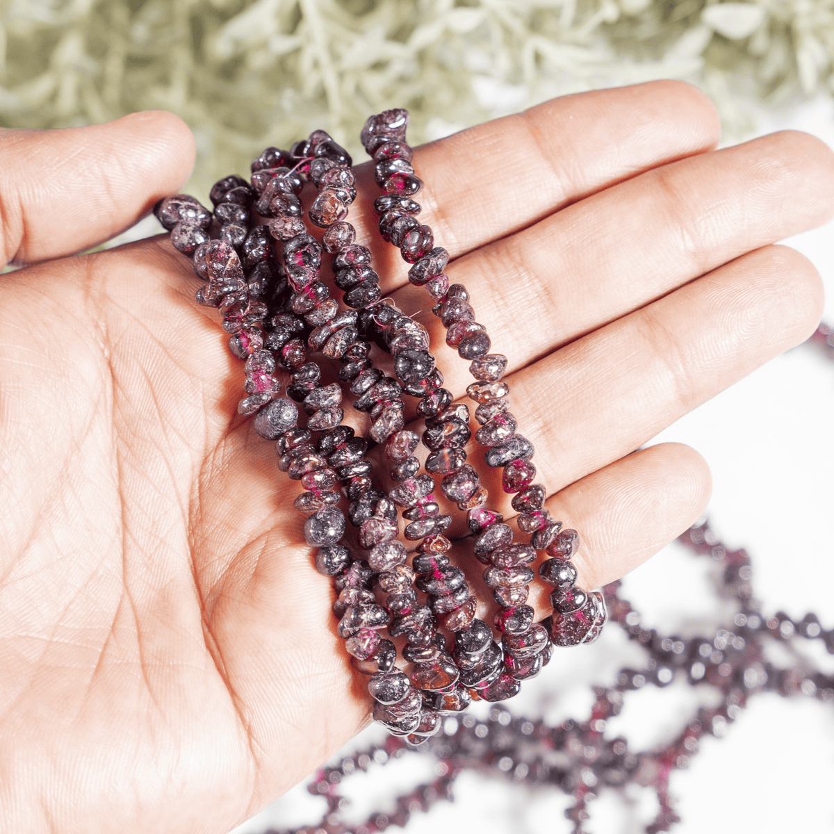 Garnet Chip Bracelet (Prosperity and Protection)
