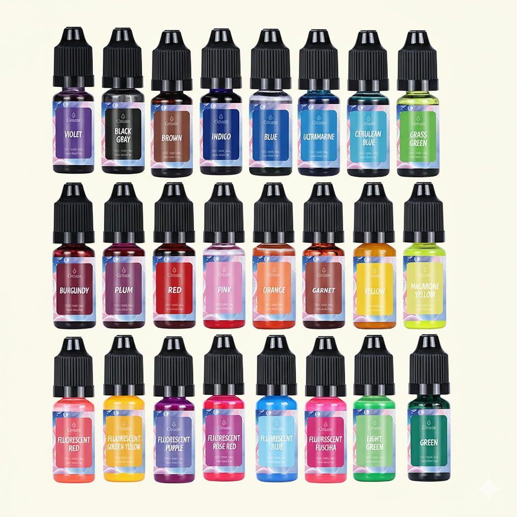 Natural Liquid Candle Pigment Set 24 Rich Colors Dye Colorant | Candle Tools | Wiccan Center
