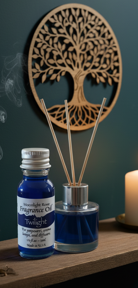 Moonlight Rose Twilight Aroma Oil - Enchanting Fragrance for Relaxation and Ambiance | | Wiccan Center