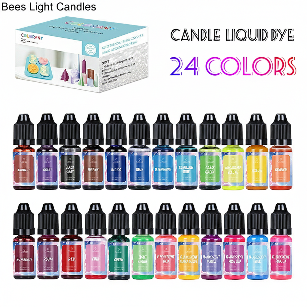 Natural Liquid Candle Pigment Set 24 Rich Colors Dye Colorant | Candle Tools | Wiccan Center