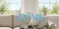 Blue Topaz Gemstone Tree with Wood Base - 100 Gemstone Chips | | Wiccan Center
