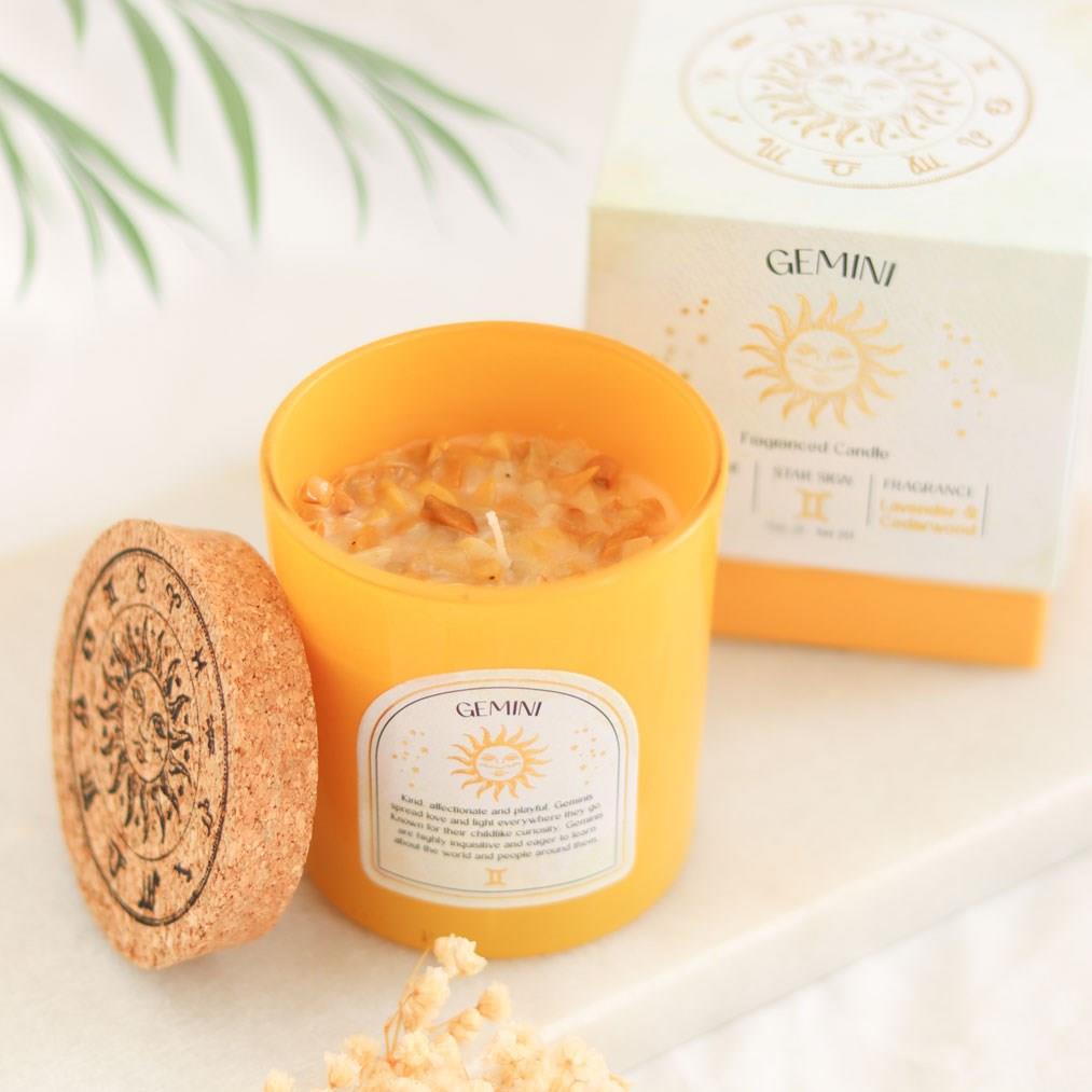 Scented Zodiac Crystal Candle | | Wiccan Center