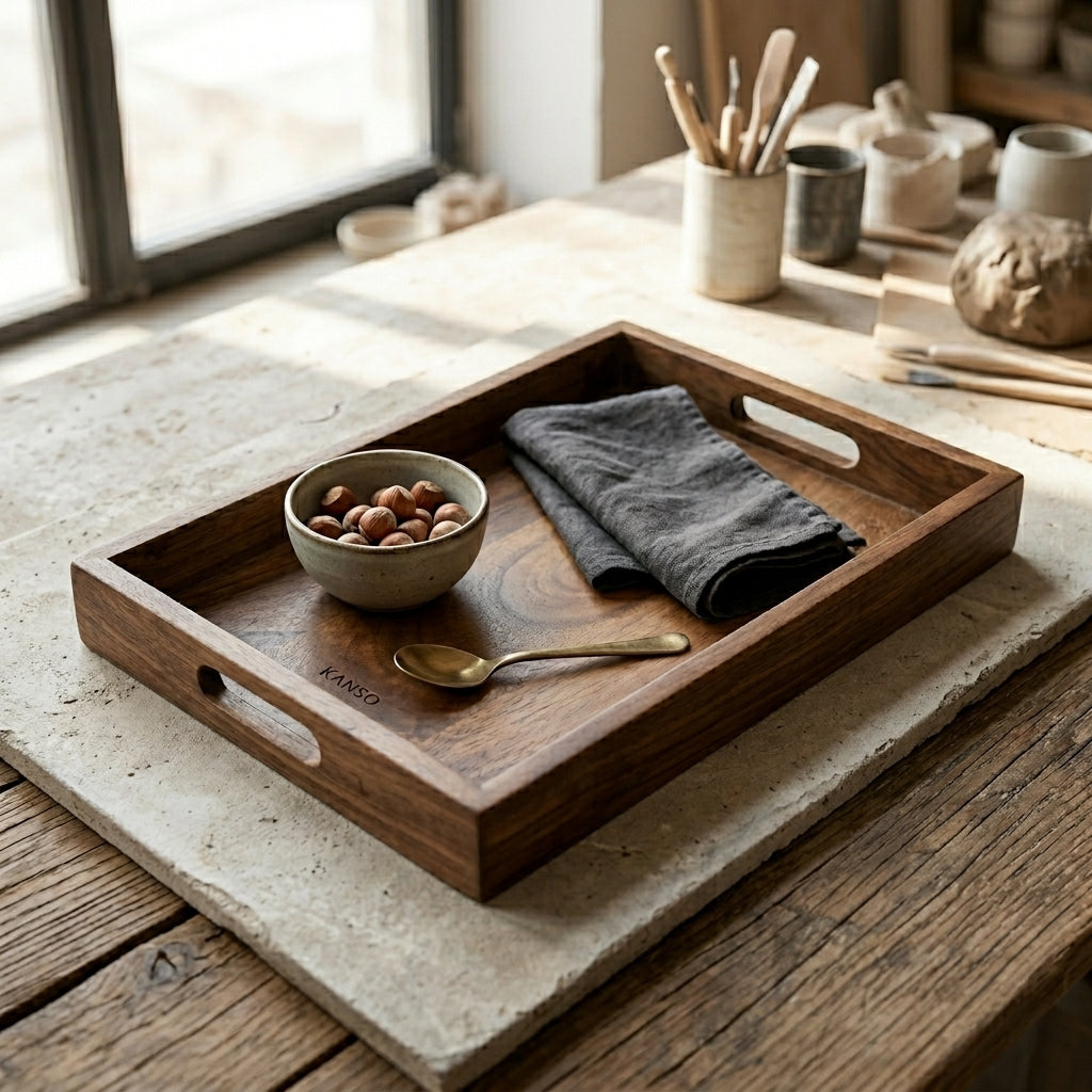 Rectangular Mango Wood Serving Tray Large