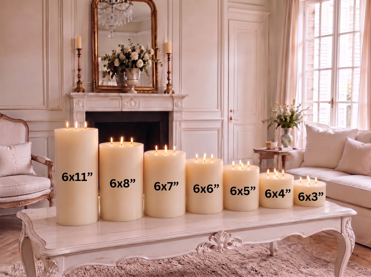 6x4" White Beeswax Pillar Candle | Pillar Candles | Wiccan Center