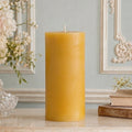 4x8 Inch Yellow Beeswax Pillar Candle | Pillar Candles | Wiccan Center