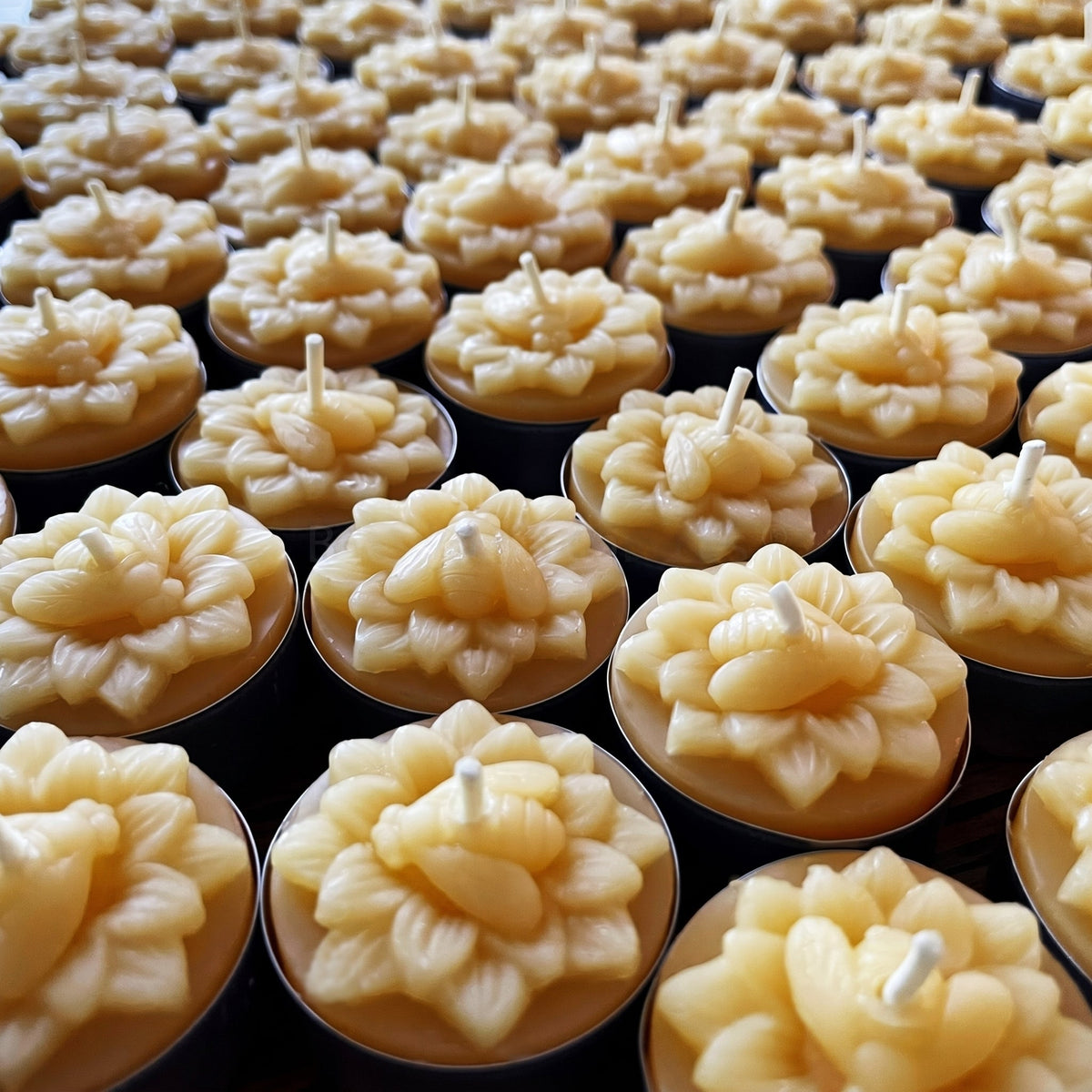 Honeybee Flower Beeswax Tealight Candles | Candles | Wiccan Center