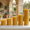 3 Inch Yellow Beeswax Pillar Candles | Pillar Candles | Wiccan Center