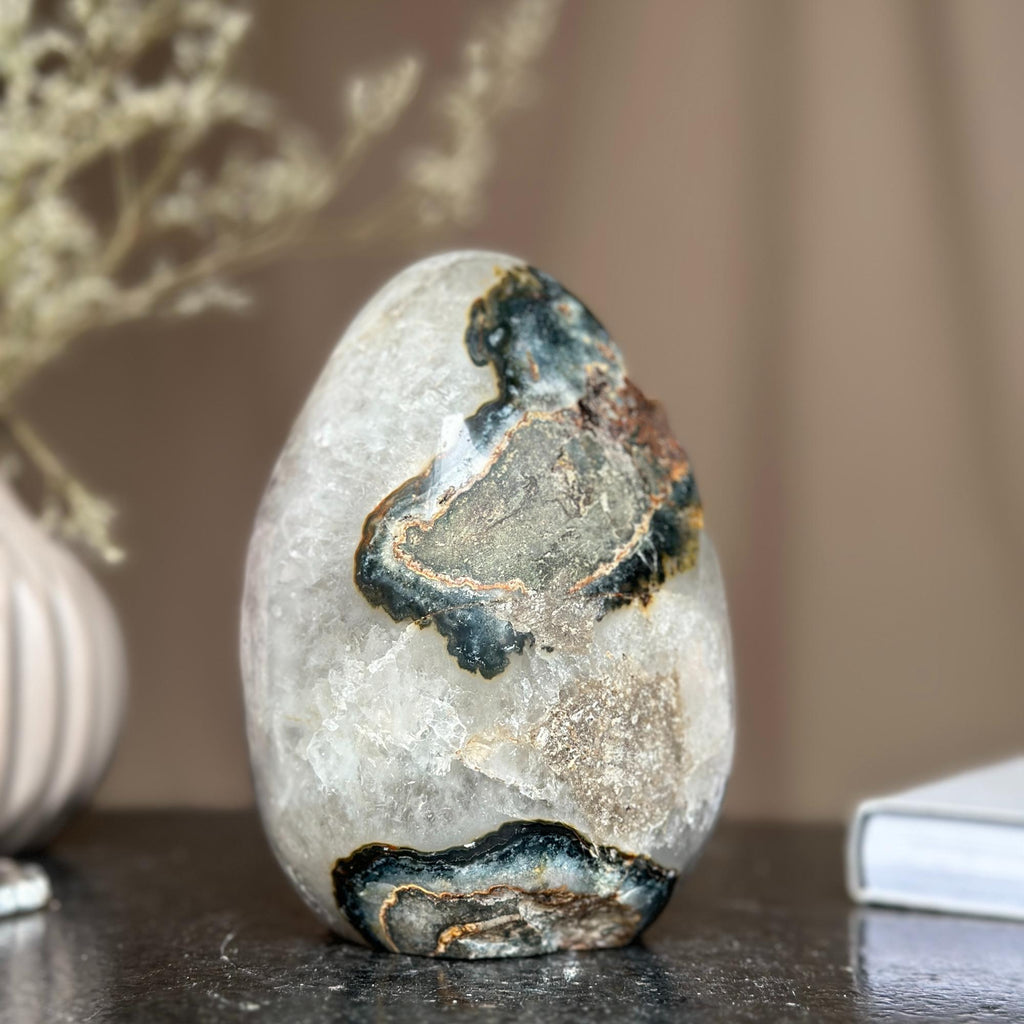 Genuine Amethyst Egg, Quartz Geode Cave, Crystal Cavern, Extra quality piece, Cut base polished specimen | Amethyst Geodes | Wiccan Center