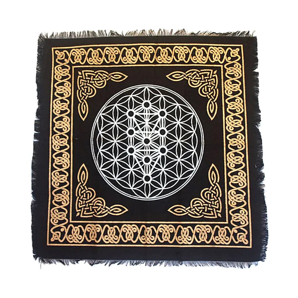 Geometric Tree of Life Altar Cloth 18" x 18" | Altar Cloth | Wiccan Center