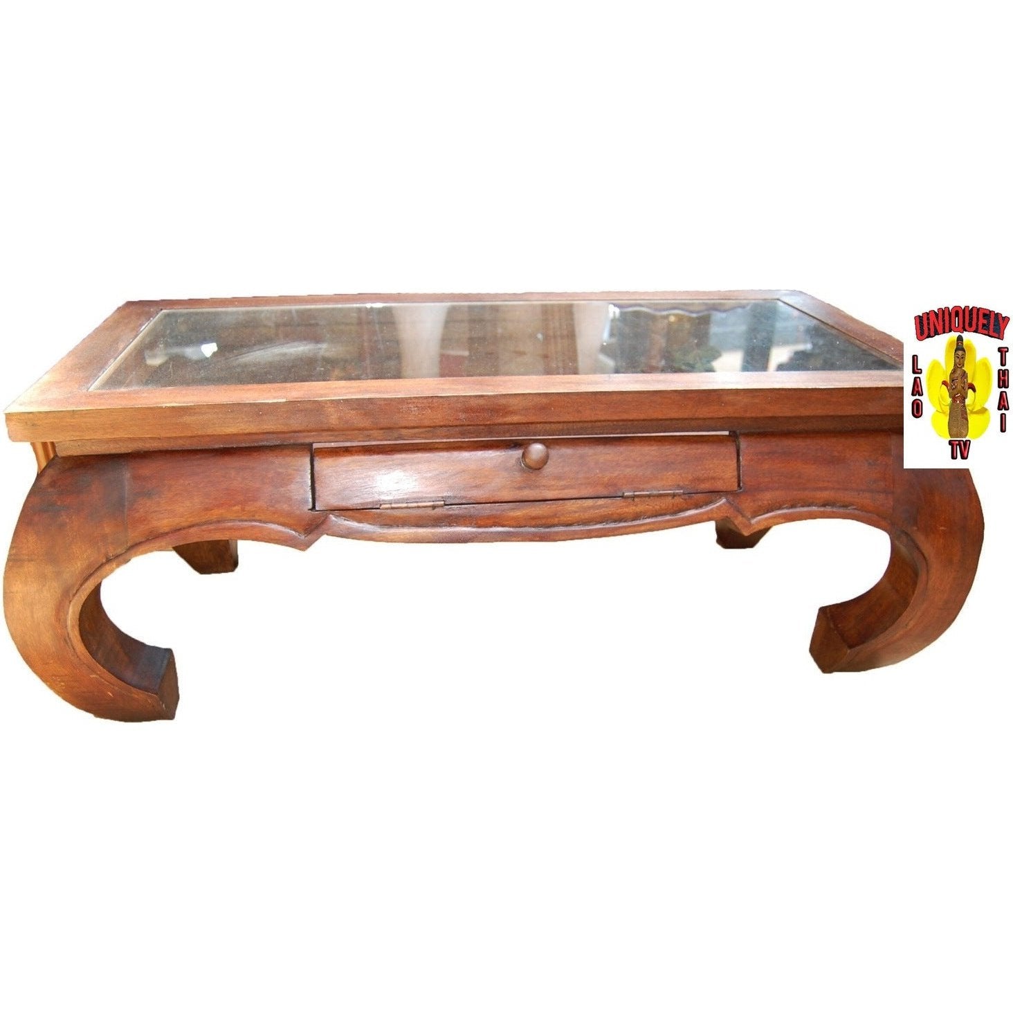 Opium Table with Glass Top | coffee table | Wiccan Center