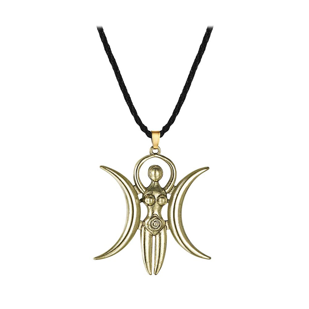 Triple Moon Goddess Necklace | Pendant | Wiccan Center