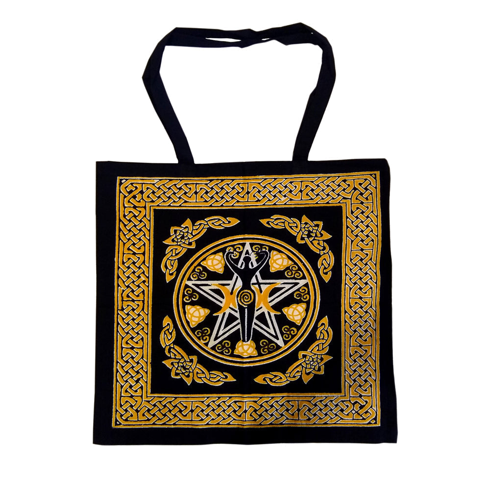 Earth Goddess Pentacle Tote Bag 18x18" | Tote Bag | Wiccan Center