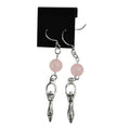 Rose Quartz Goddess Earrings | Earring | Wiccan Center
