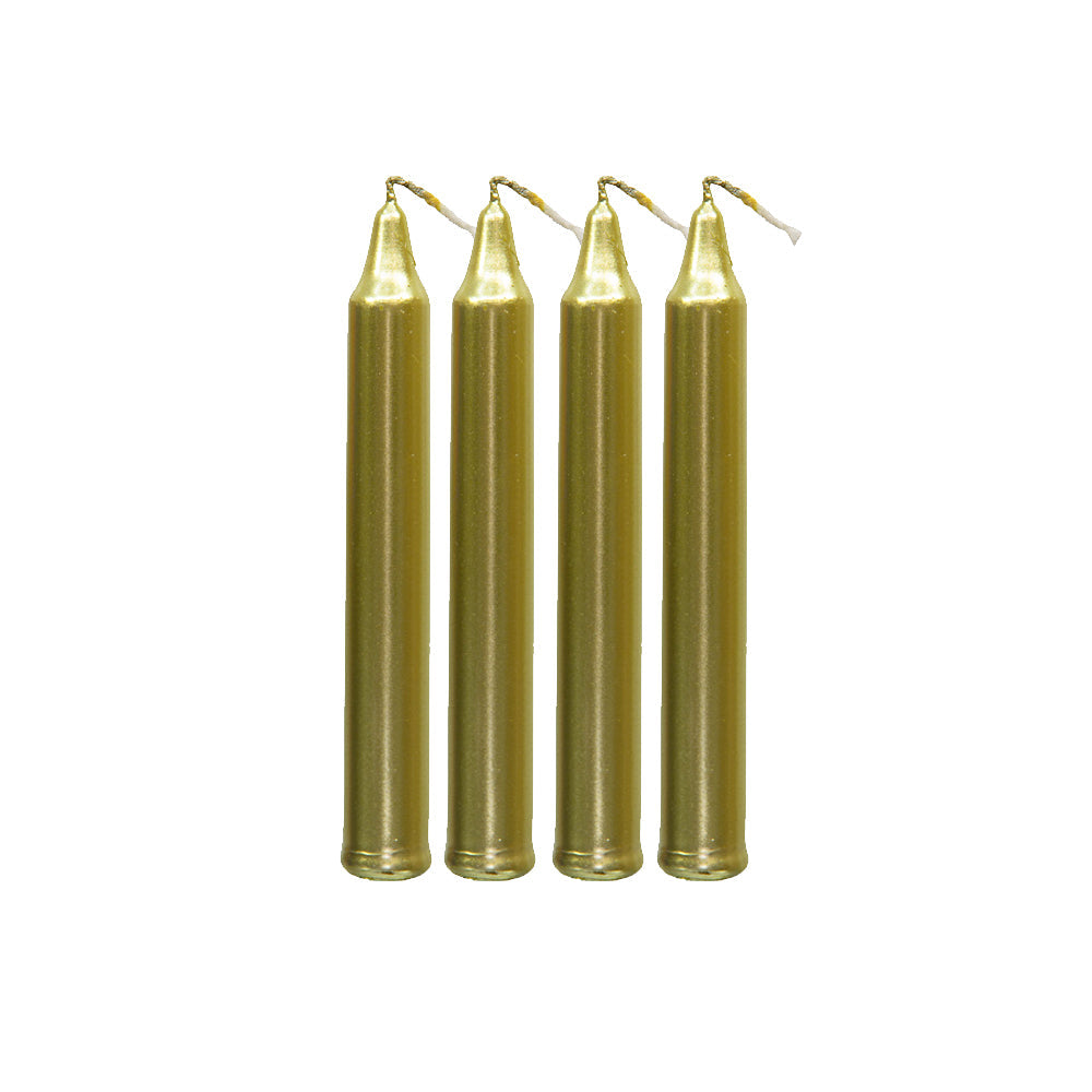 Mini Ritual Candle - Gold (Set of 4) | Candle | Wiccan Center